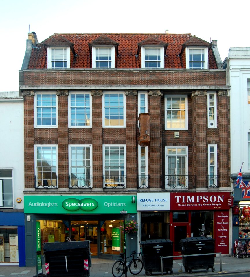 Refuge House, 49–50 North Street, Brighton (September 2018)