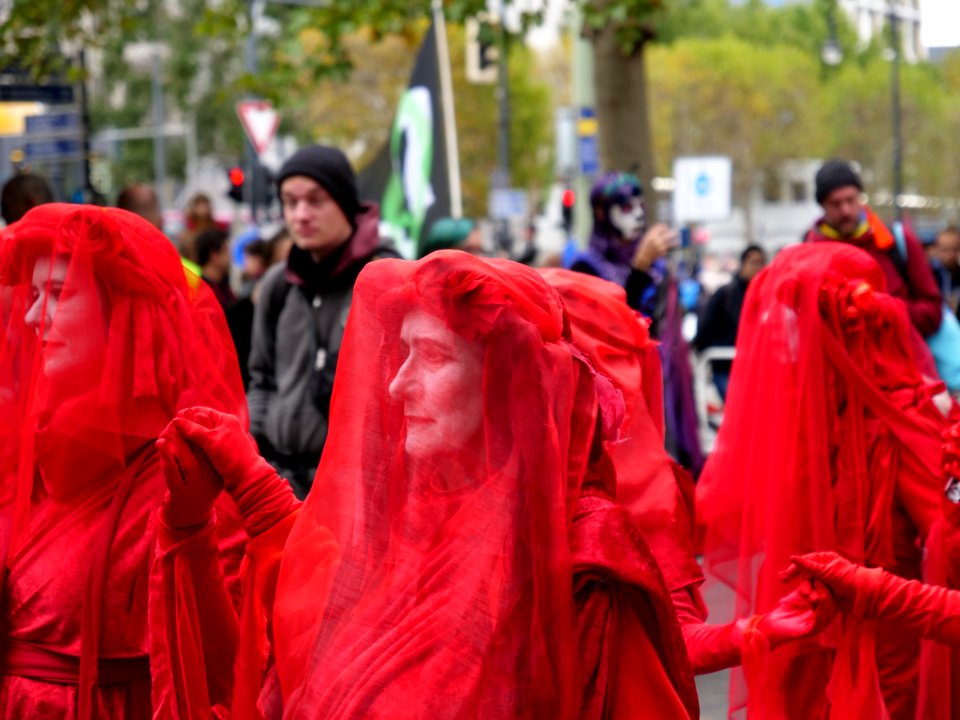 Red Rebel Brigade at Extinction Rebellion demonstration Kurfürstendamm 2019-10-09 02