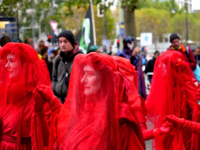 Red Rebel Brigade at Extinction Rebellion demonstration Kurfürstendamm 2019-10-09 02