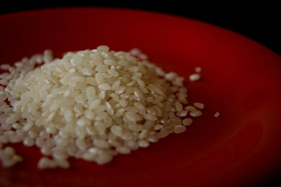 Red plate rice pudding