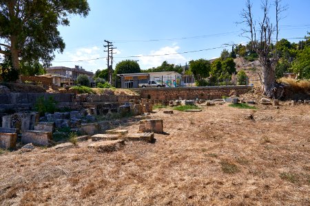 Remains of the Column Hall in the Ancient Agora of Argos on September 5, 2020