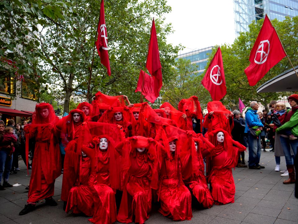 Red Rebel Brigade at Extinction Rebellion demonstration Kurfürstendamm 2019-10-09 24