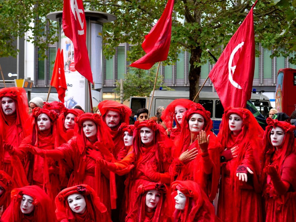 Red Rebel Brigade at Extinction Rebellion demonstration Kurfürstendamm 2019-10-09 07