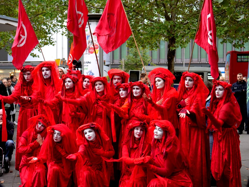 Red Rebel Brigade at Extinction Rebellion demonstration Kurfürstendamm 2019-10-09 09