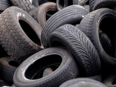 Recycled tires photo