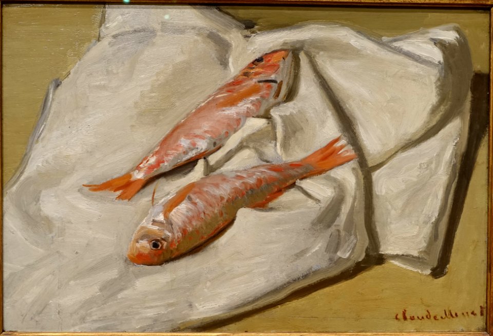 Red Mullets by Claude Monet, c. 1870, oil on canvas - Fogg Art Museum, Harvard University - DSC01976