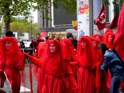 Red Rebel Brigade at Extinction Rebellion demonstration Kurfürstendamm 2019-10-09 01