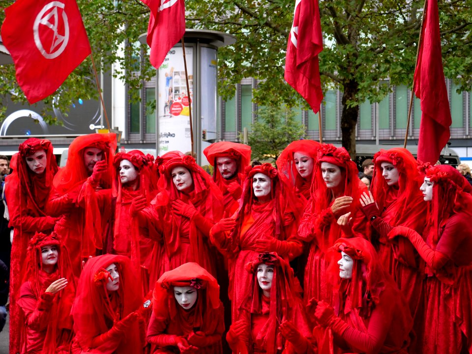 Red Rebel Brigade at Extinction Rebellion demonstration Kurfürstendamm 2019-10-09 11