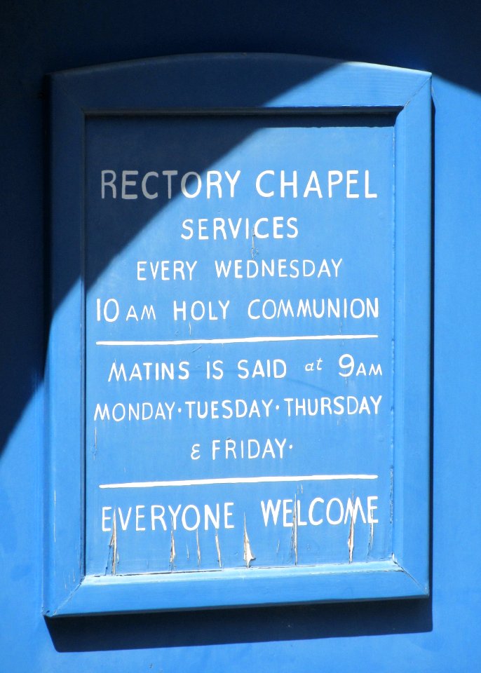Rectory Chapel, Victoria Road, Freshwater (May 2016) (Signboard)