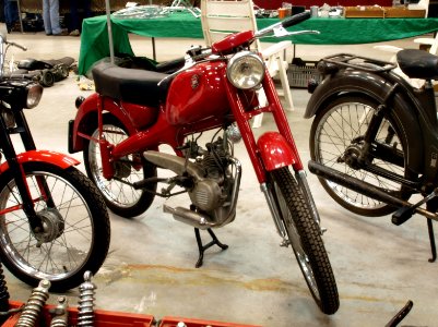 Red Motom moped