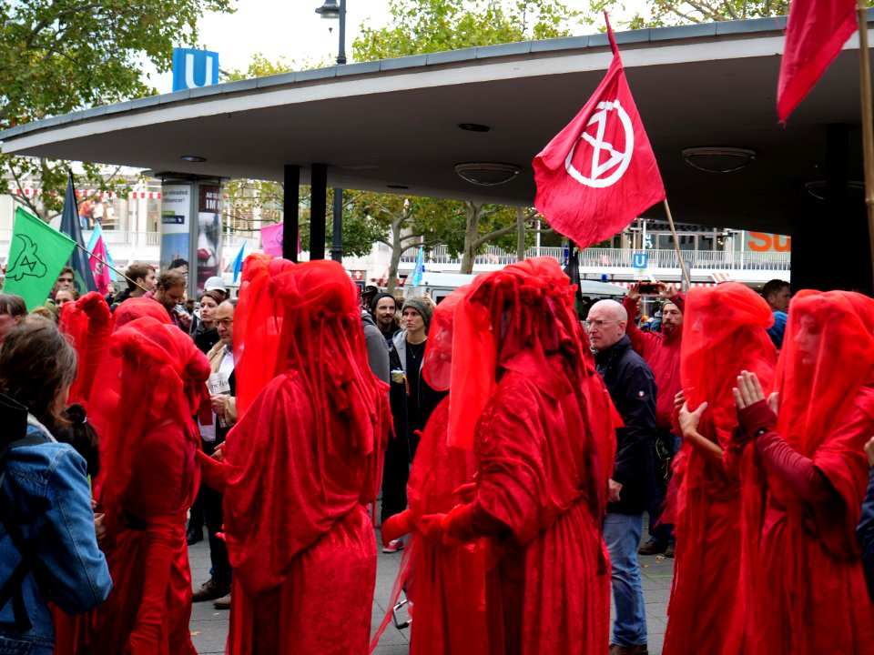 Red Rebel Brigade at Extinction Rebellion demonstration Kurfürstendamm 2019-10-09 05