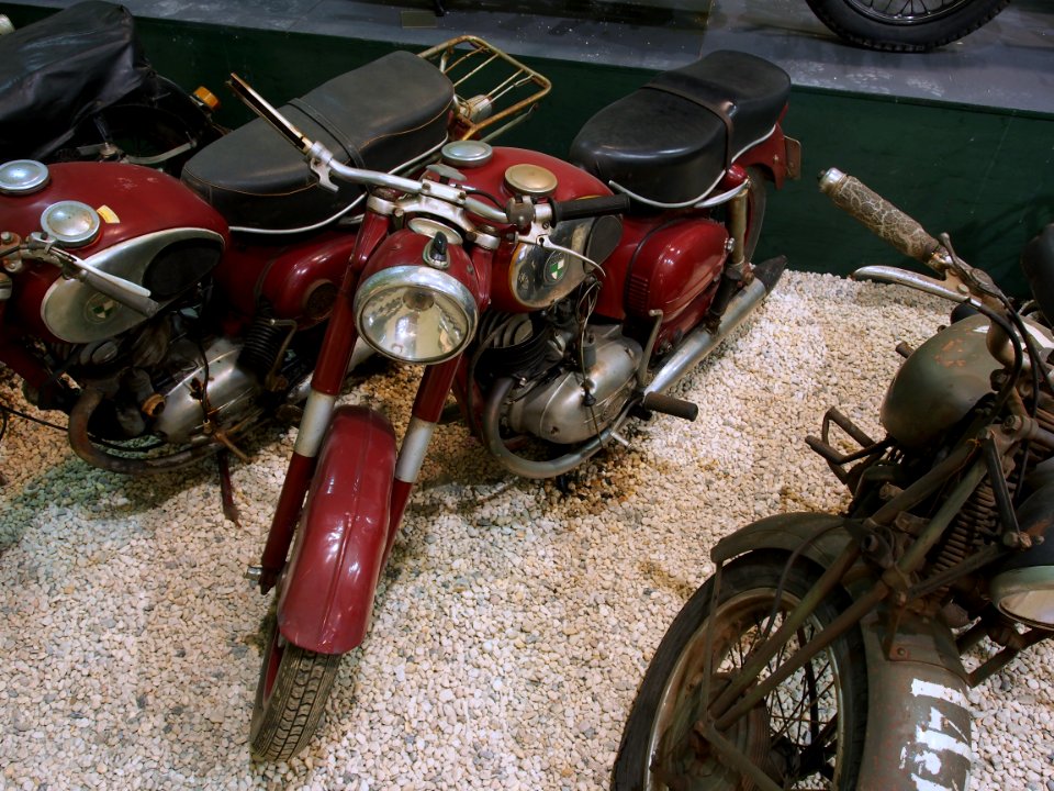 Red Puch motorcycle at the Ford museum pic2