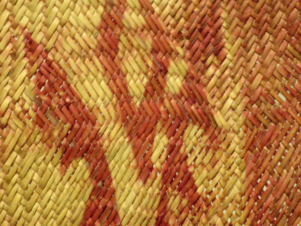 Red mat from Pentecost Island, Vanuatu, Honolulu Museum of Art accession (detail)
