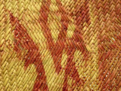 Red mat from Pentecost Island, Vanuatu, Honolulu Museum of Art accession (detail)