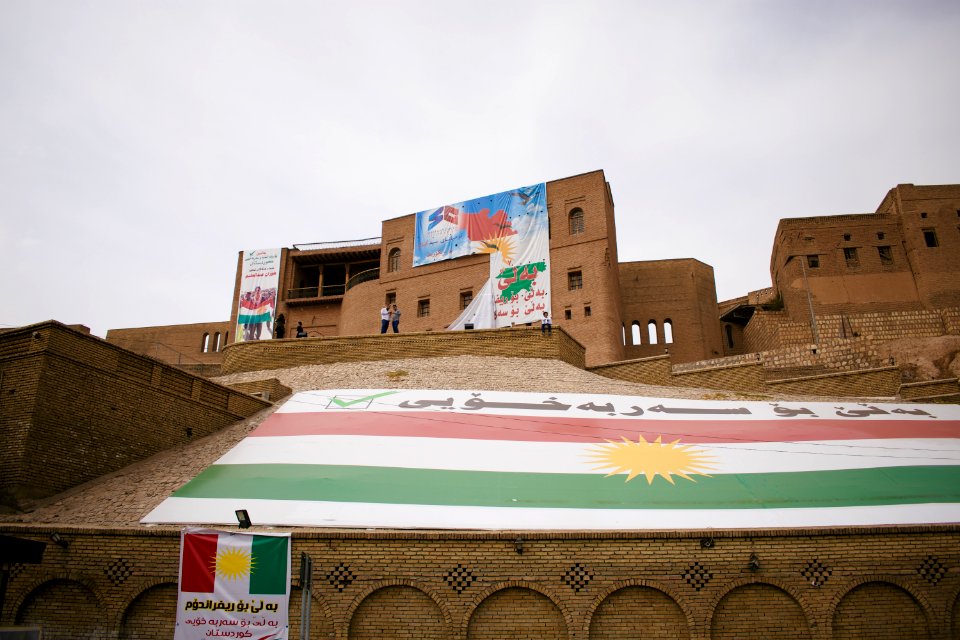 Referendum posters around the city center of Erbil, capital of the Kurdistan Region of Iraq 20