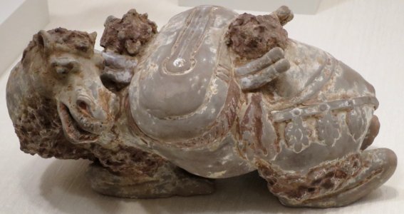 Recumbent camel, Chinese, Tang dynasty, early 7th century, earthenware, Dayton Art Institute