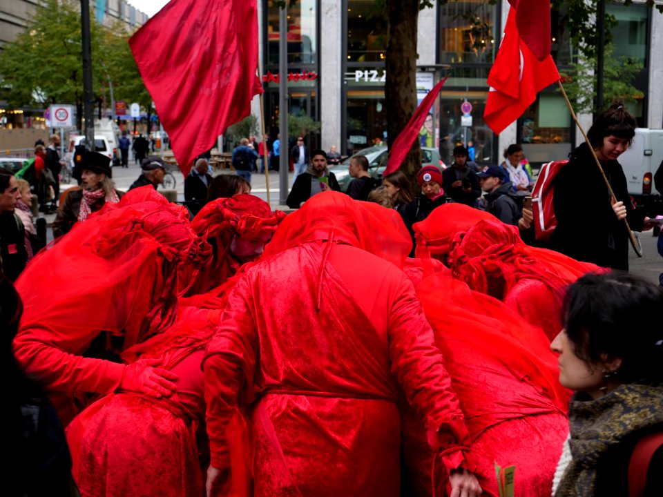 Red Rebel Brigade at Extinction Rebellion demonstration Kurfürstendamm 2019-10-09 27