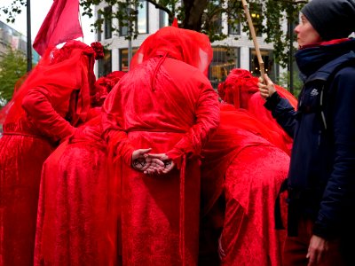 Red Rebel Brigade at Extinction Rebellion demonstration Kurfürstendamm 2019-10-09 28
