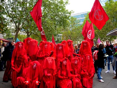 Red Rebel Brigade at Extinction Rebellion demonstration Kurfürstendamm 2019-10-09 22