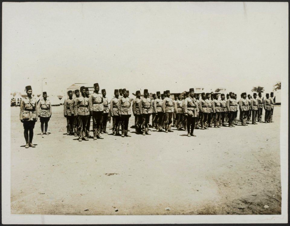 Recruits for the Egyptian Labour Corps Police. These men are selected from the m, Bestanddeelnr 158-2549