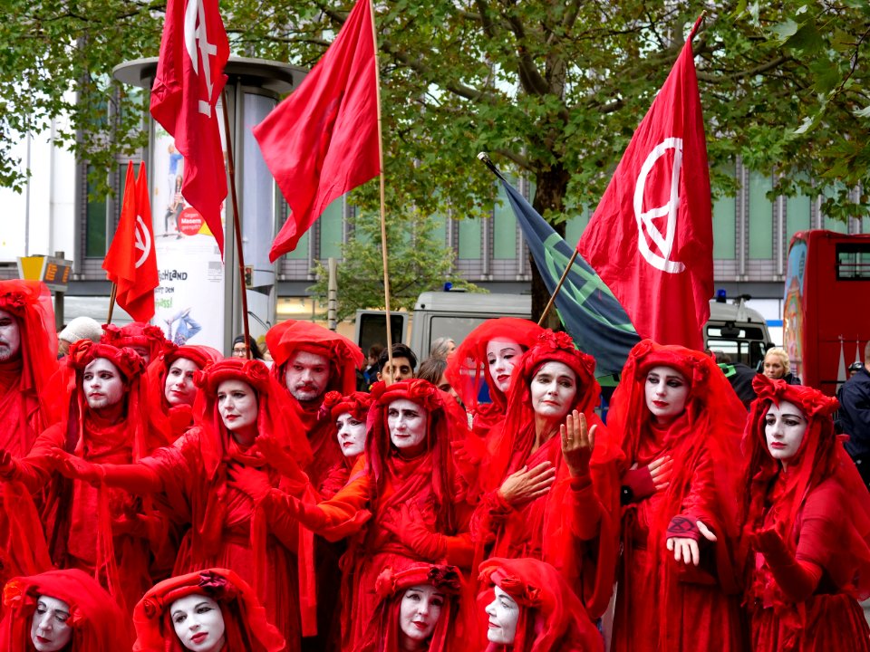 Red Rebel Brigade at Extinction Rebellion demonstration Kurfürstendamm 2019-10-09 06