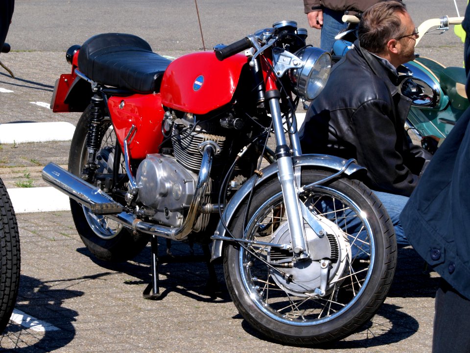 Red Benelli motorcycle
