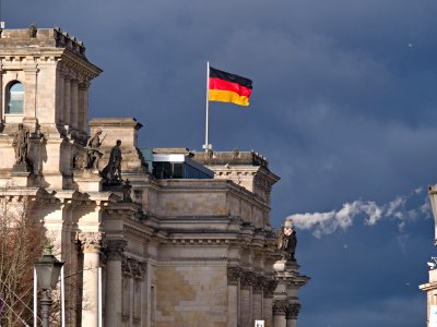 Reichstag with chimney behind 04 photo