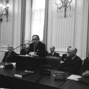 Regeringsverklaring door Minister President De Jong in Tweede Kamer , Minister P, Bestanddeelnr 920-2413