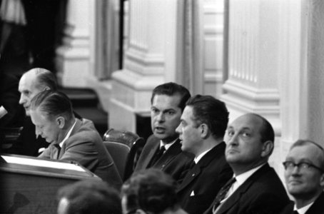 Regeringsverklaring in Tweede Kamer Tijdens de regeringverklaring Luns, Witter, Bestanddeelnr 915-3935