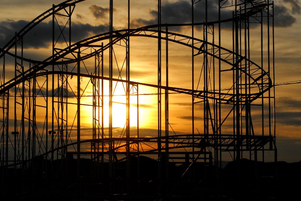 Sky evening theme park