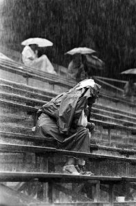 Regen, tennis, toernooien, publiek, tribunes, Bestanddeelnr 932-6566