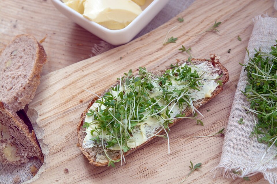 Bread bread and butter cress bread photo