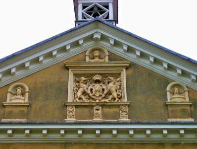 Reigate Priory- detail of pediment