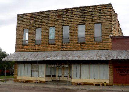 Reiff building (Dorrance KS) from NE 3
