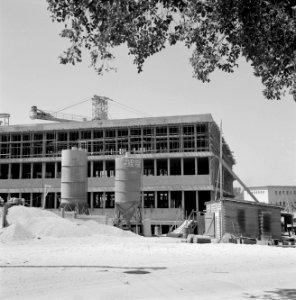 Rehovot Weizmann Institute nieuwbouw op het terrein van het instituut met een , Bestanddeelnr 255-3891