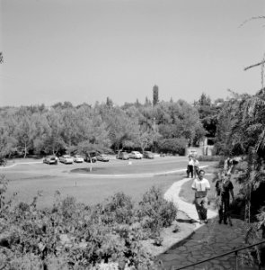 Rehovot. Weizmann Institute enkele medewerkers van het instituut op weg naar he, Bestanddeelnr 255-3884