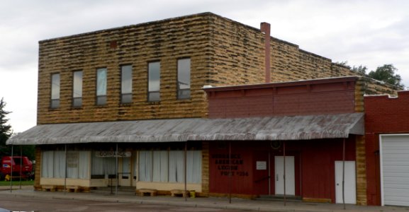 Reiff building (Dorrance KS) from NE 2