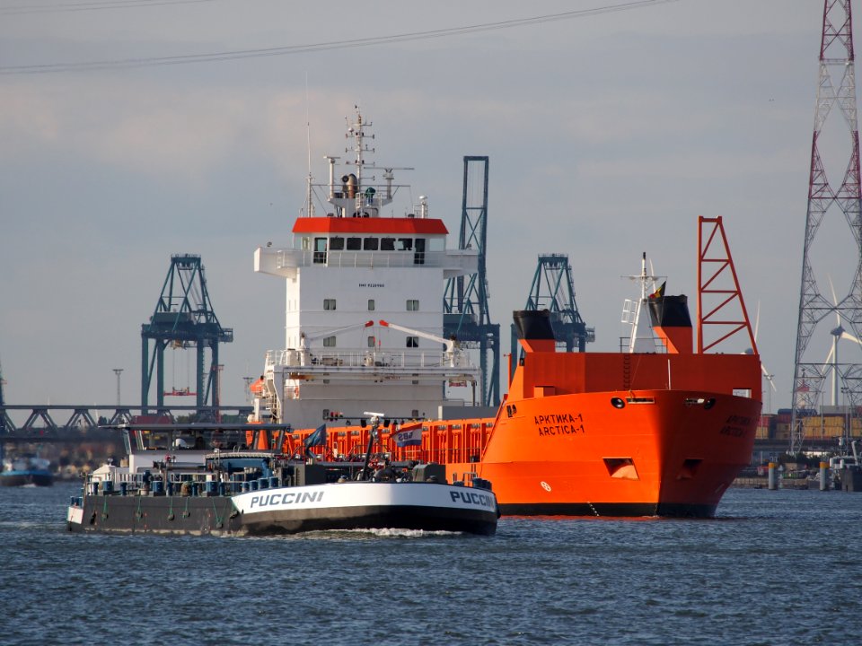 Puccini (ship, 2013) & Arctica-1 (ship, 2001), Port of Antwerp