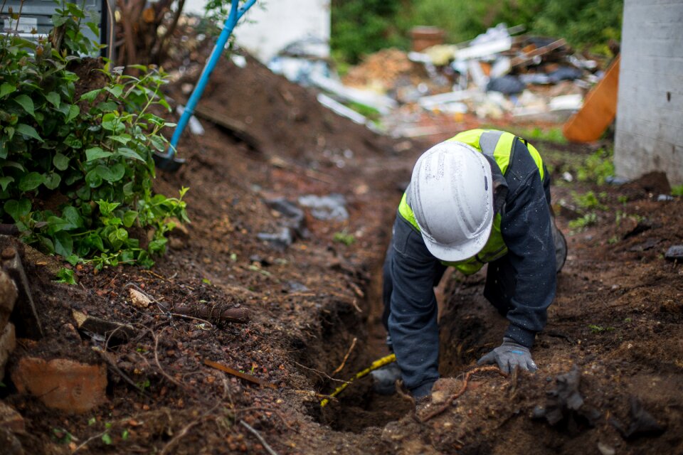 Outside plumbing foundations