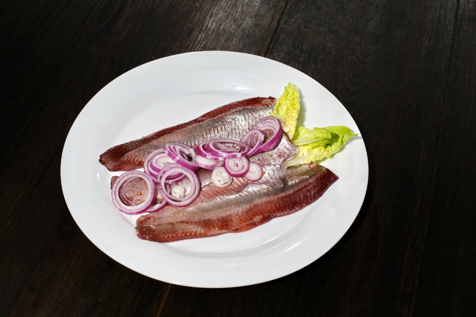 Christmas herring red onion salad