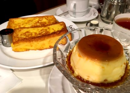 Pudding and French toast photo