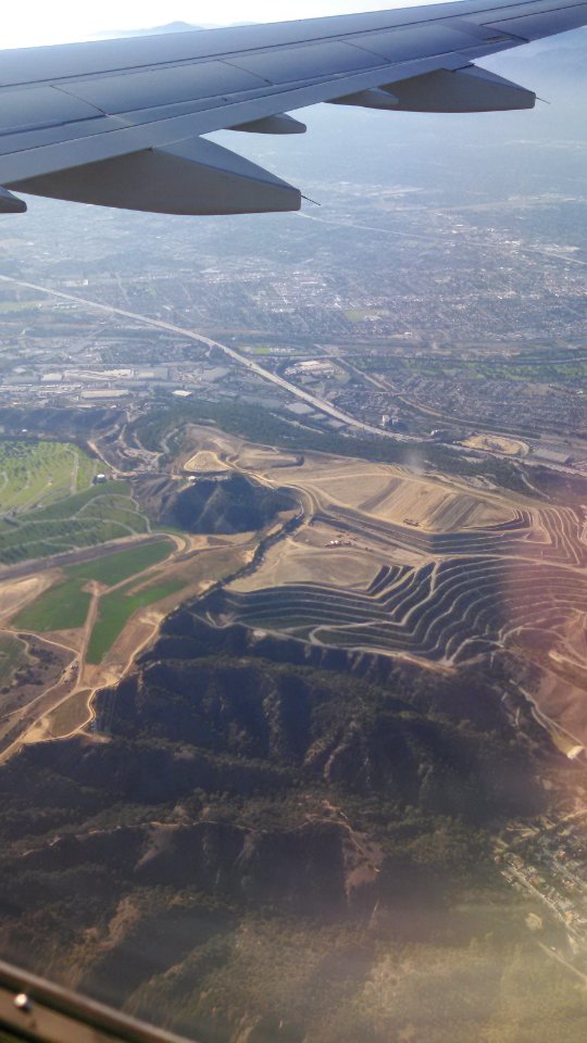 Puente Hills Landfill in California seen from the air