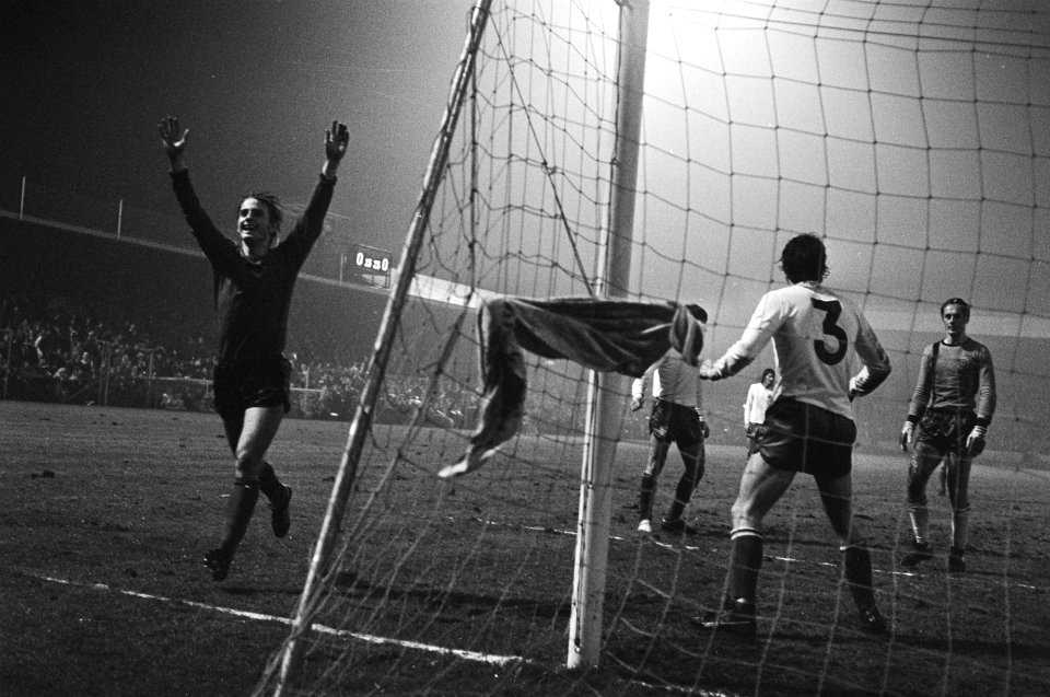 PSV tegen Hajduk Split (Europacup-I) 3-0 Dahlquist heeft eerste doelpunt gescoo, Bestanddeelnr 928-4709