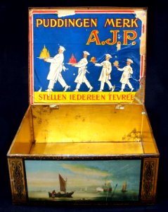 Puddingen Merk AJP blik, foto 1