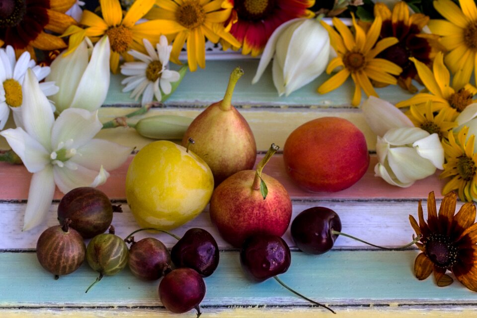Fruit pears flowers