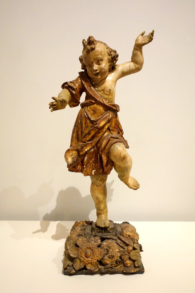 Putto, Carl Jan de Sangher, Flemish, 17th century, polychromed wood - Huntington Museum of Art - DSC05148