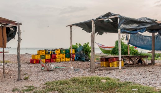 Puesto de venta de pata e cabra. Punta de Piedras