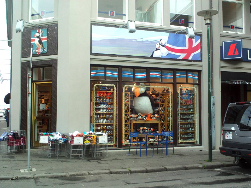 Puffin souvenirs in Reykjavik
