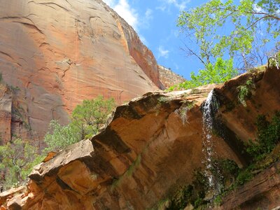 Sandstone landscape brown waterfall