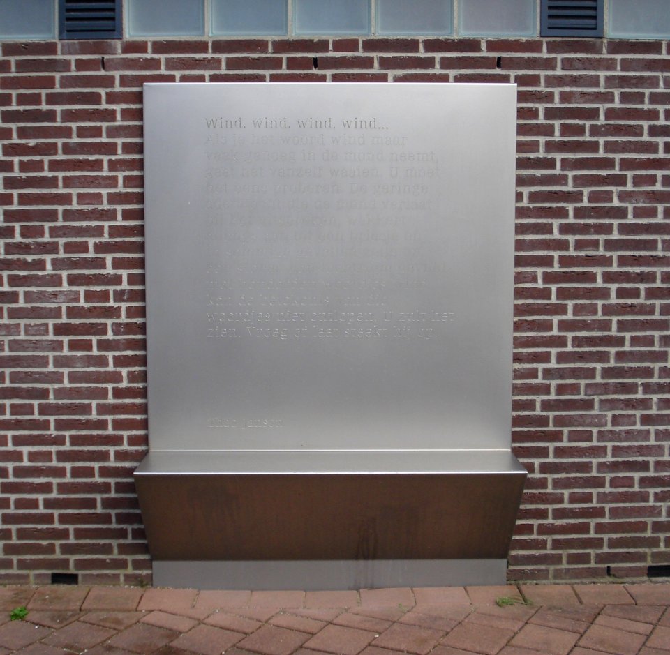 Puttershoek kunstwerk bankje